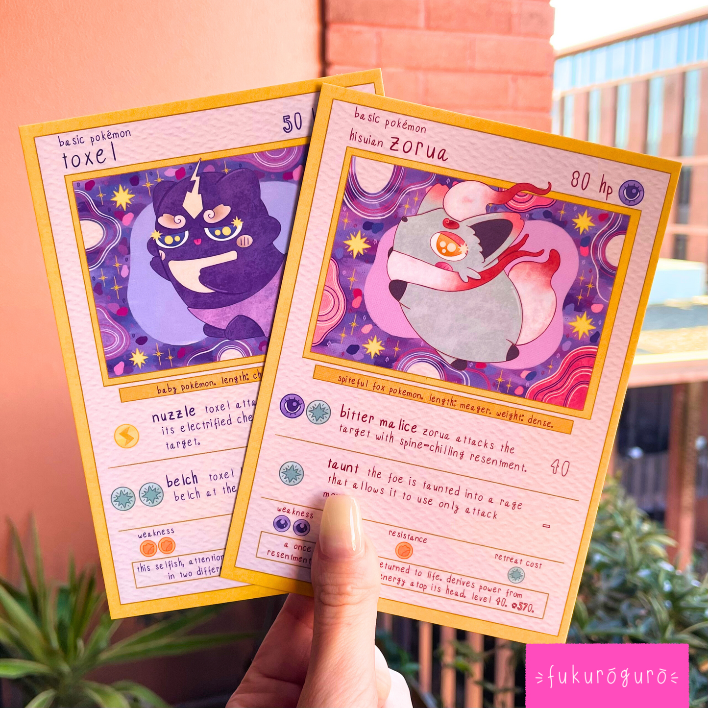 zorua (hisuian) pokémon card art print