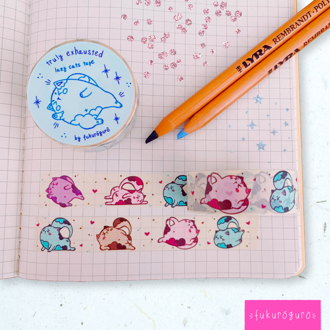 lazy cats washi tape