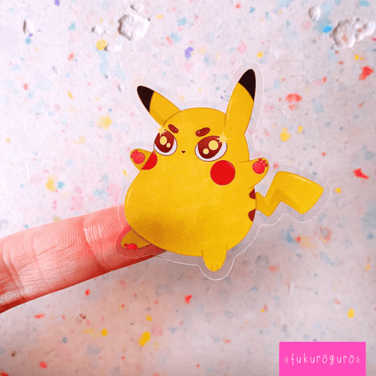pudgy pikachu transparent sticker
