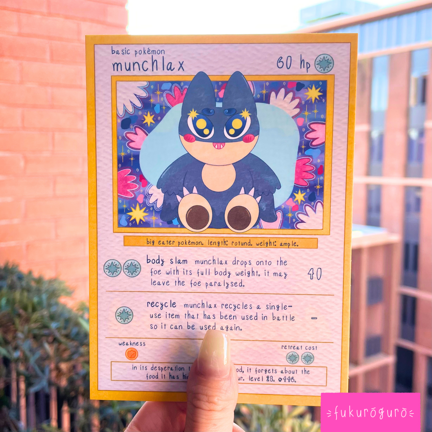 munchlax pokémon card art print