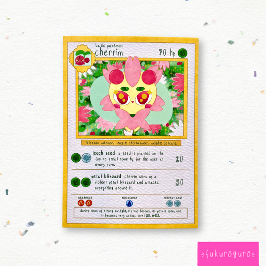 radiant cherrim pokémon card art print
