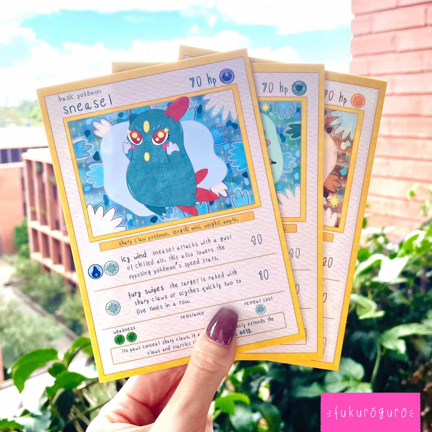 sneasel pokémon card art print