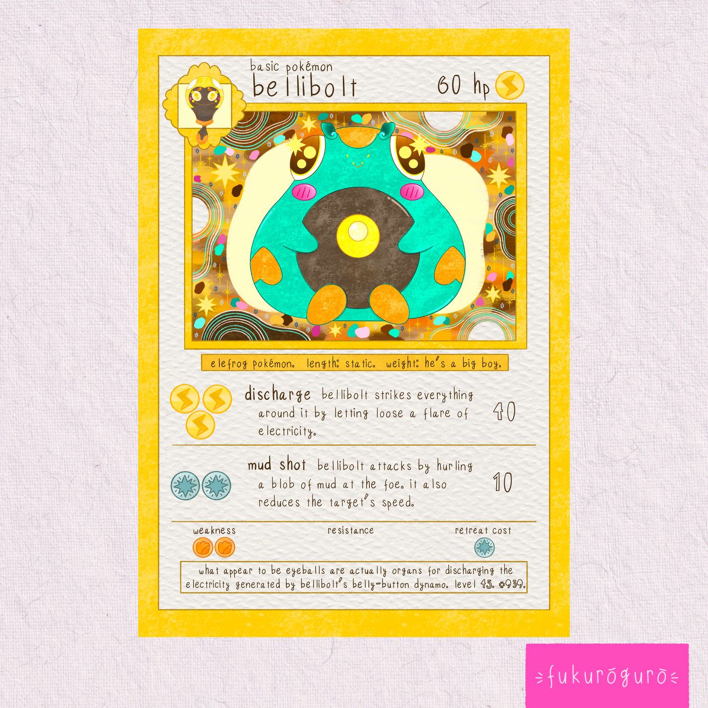 bellibolt pokémon card art print
