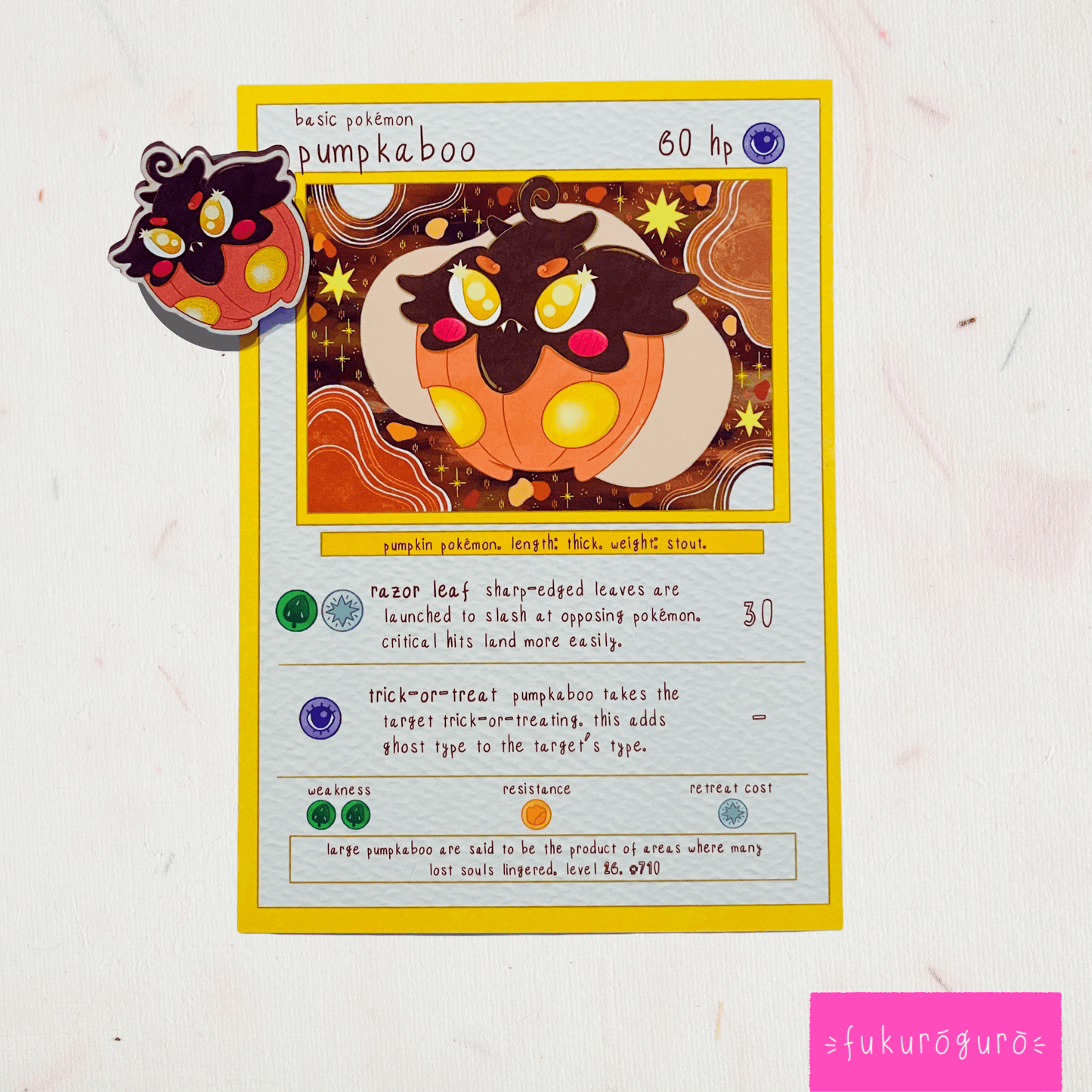 pumpkaboo pokémon card art print