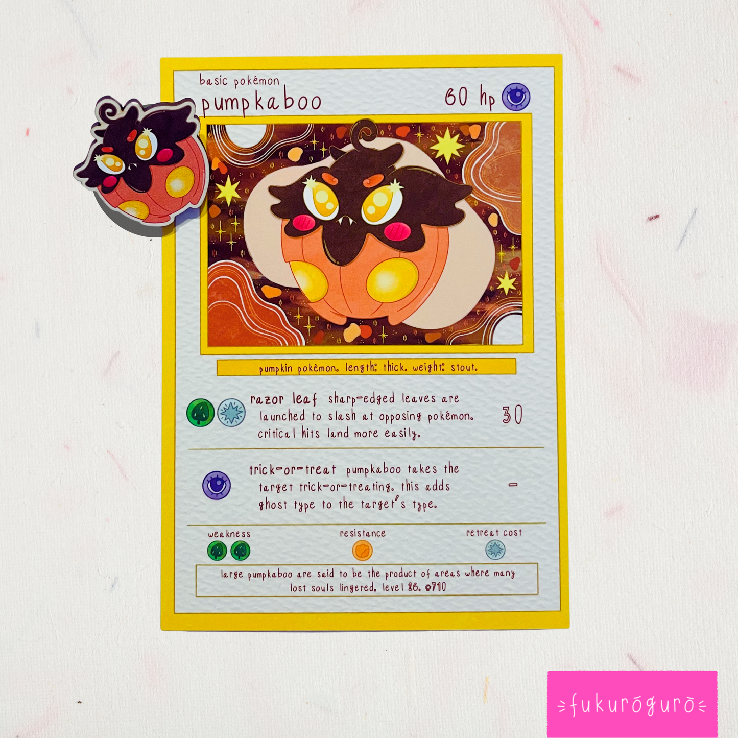 pumpkaboo wooden pin