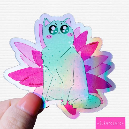holographic edie the cat sticker