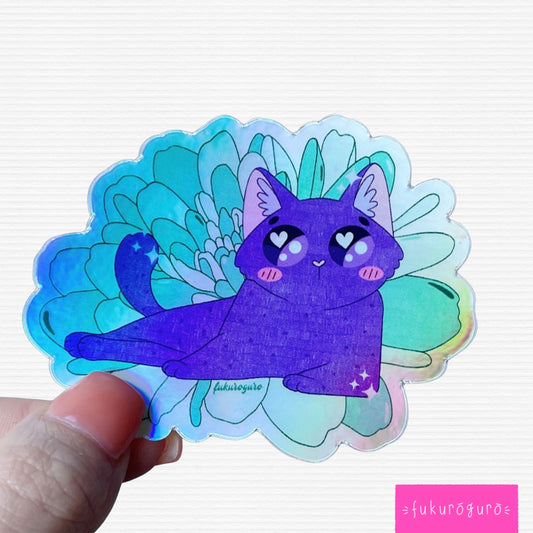 holographic dinky the cat sticker