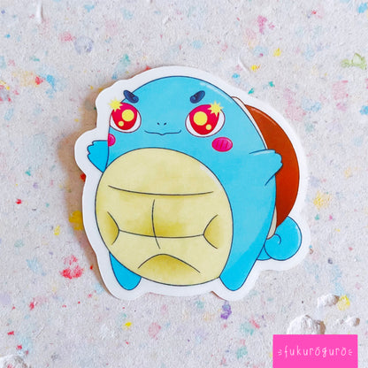 sneaky squirtle transparent sticker