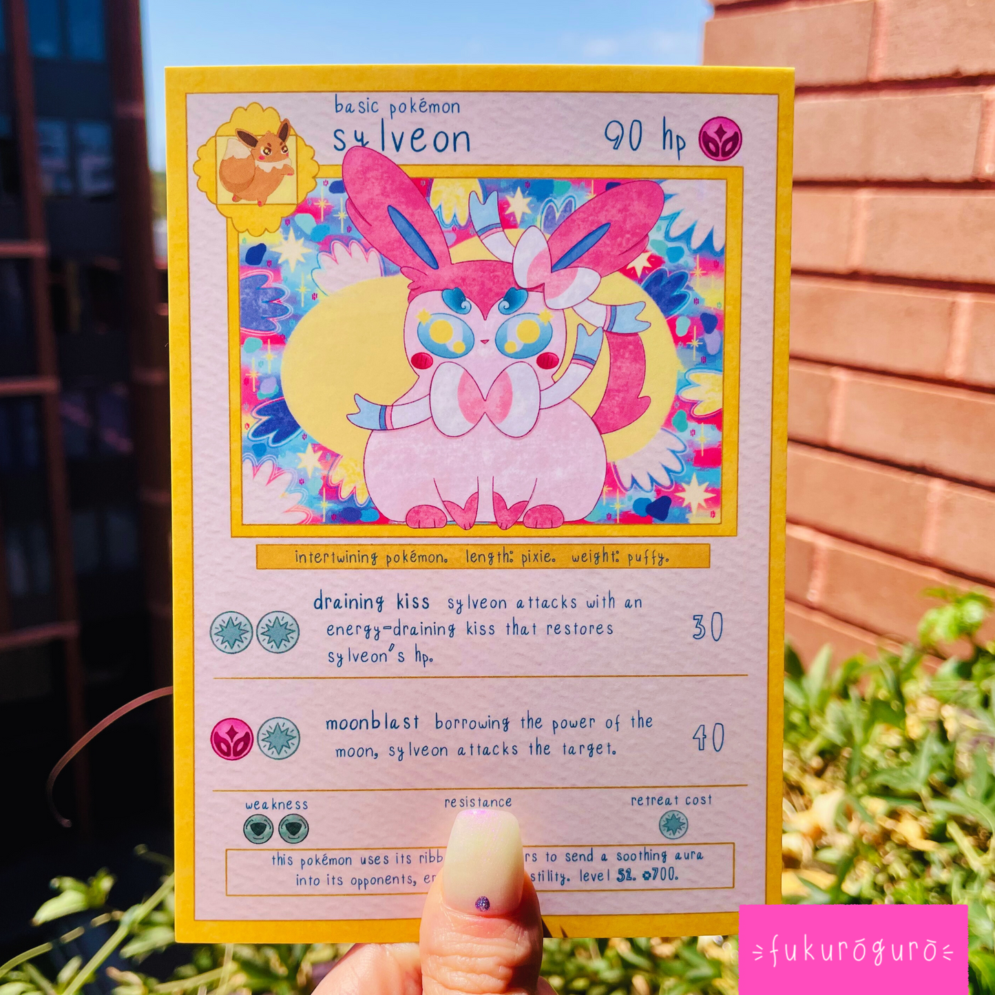 sylveon pokémon card art print