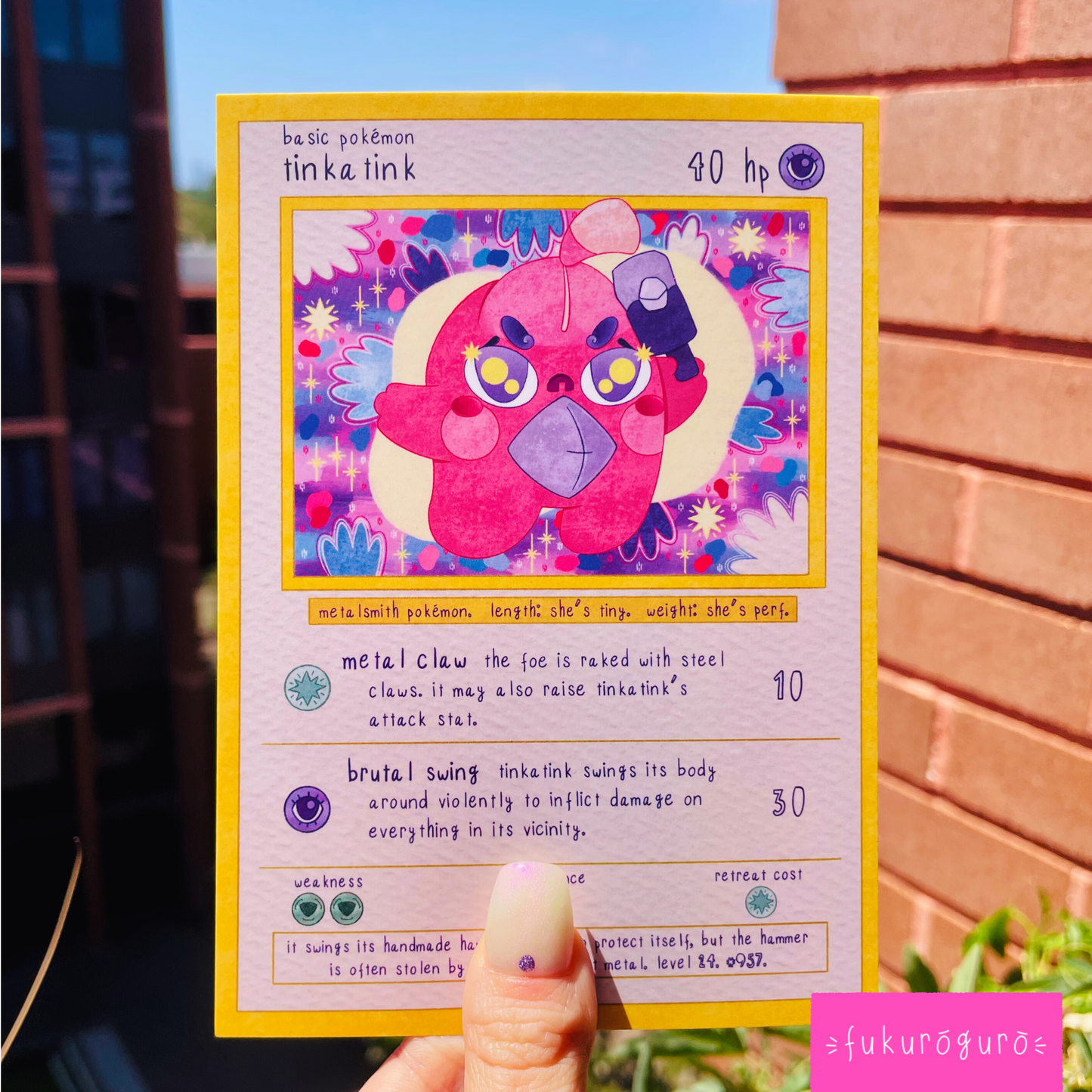 tinkatink pokémon card art print