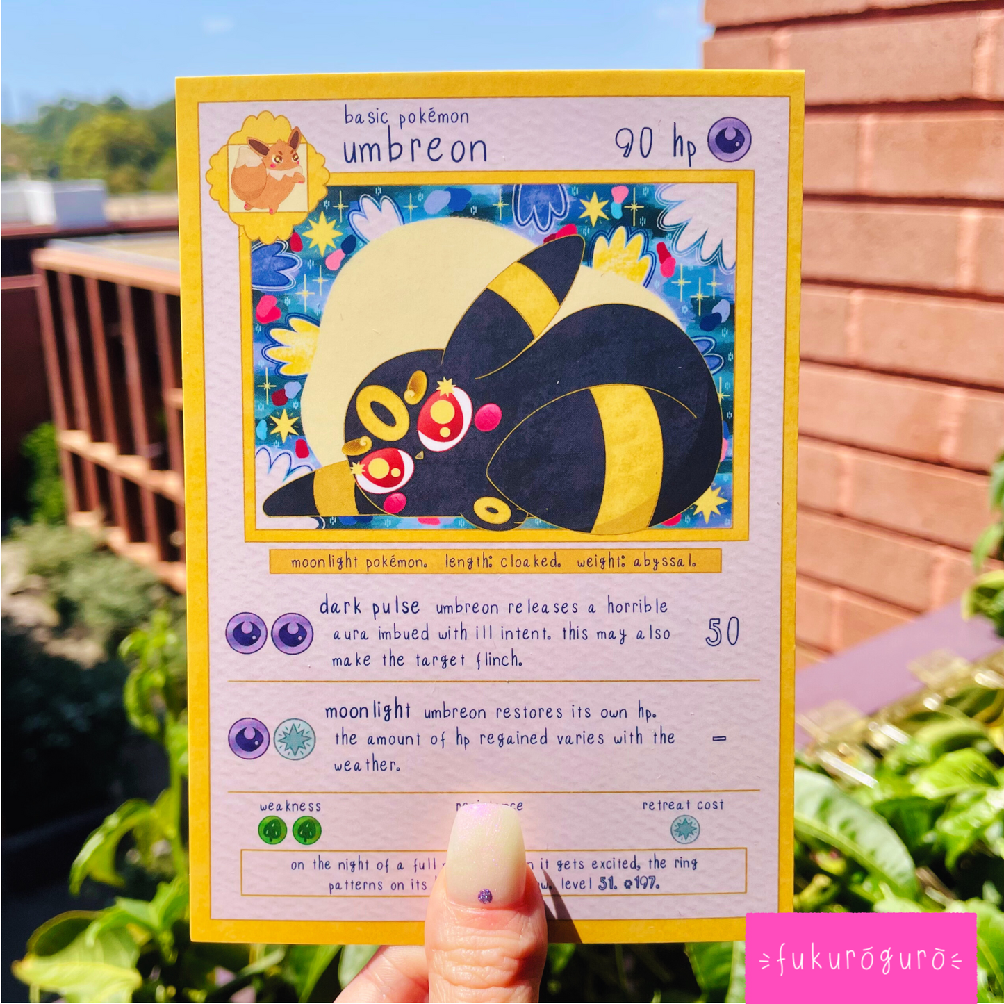 umbreon pokémon card art print