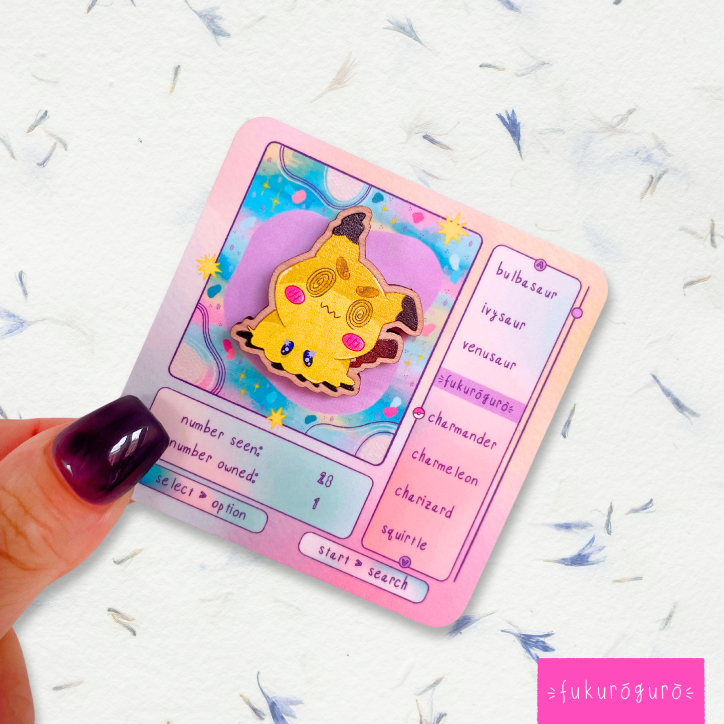 mimikyu wooden pin