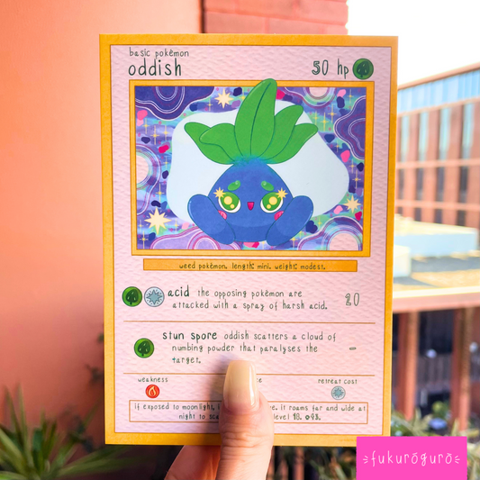 oddish pokémon card art print