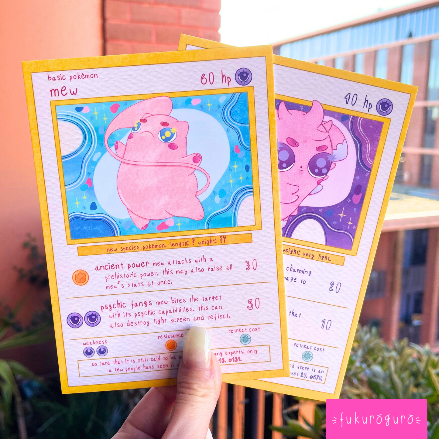 mew pokémon card art print