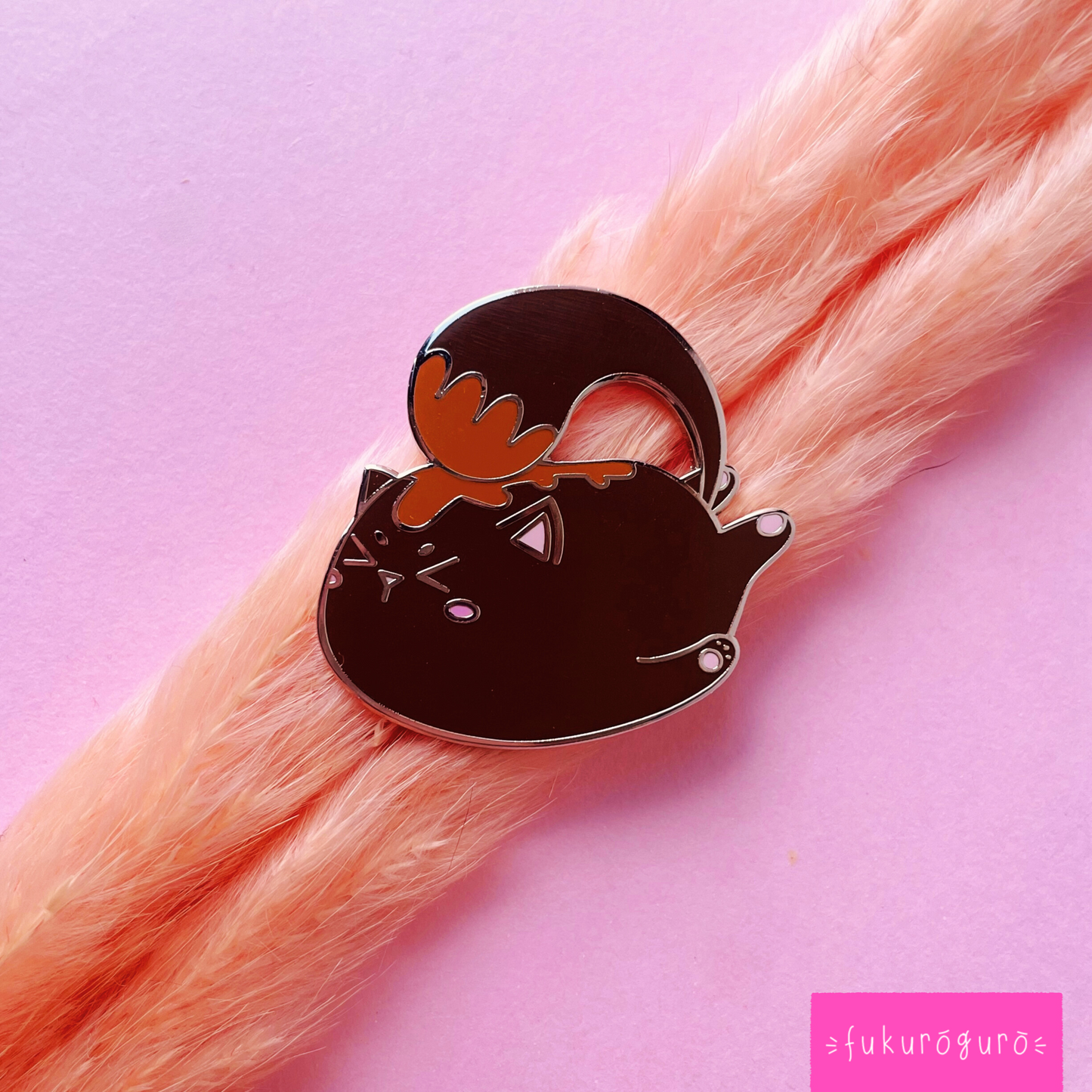 exhausted tabby cat pin