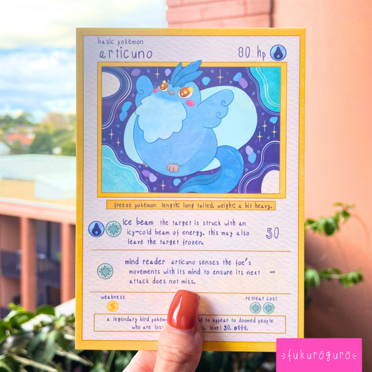articuno pokémon card art print