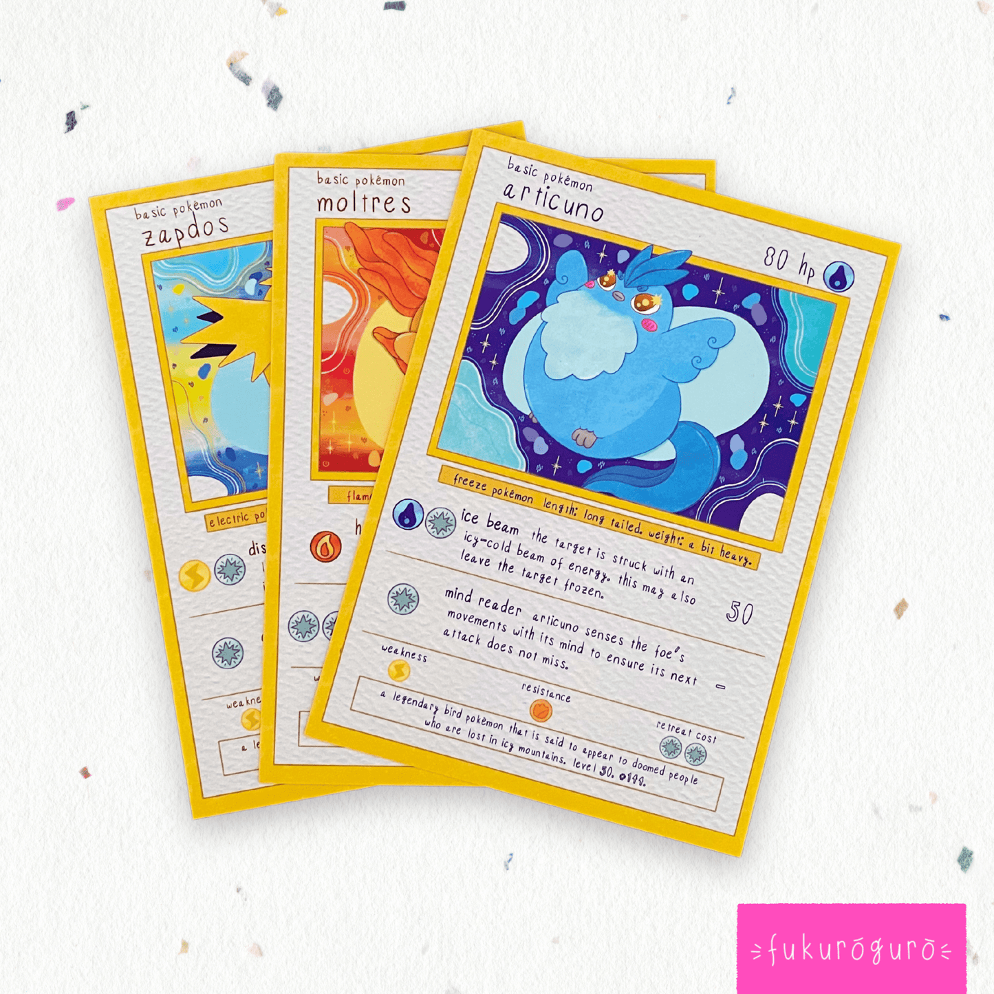 articuno pokémon card art print