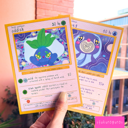 oddish pokémon card art print