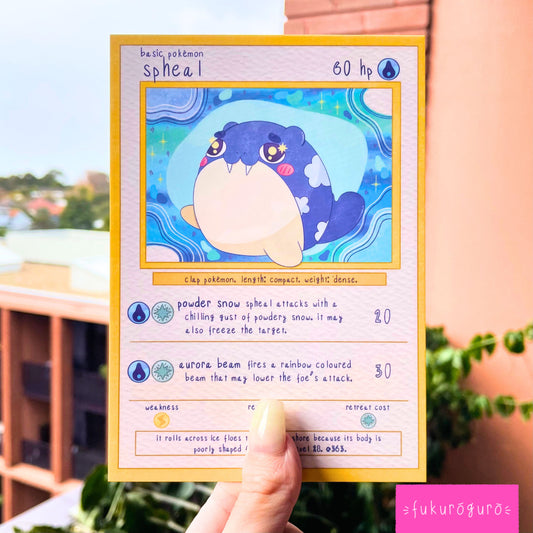 spheal pokémon card art print