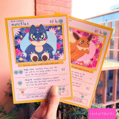 munchlax pokémon card art print