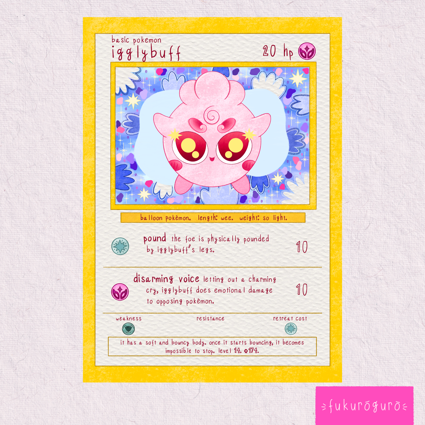 igglybuff pokémon card art print