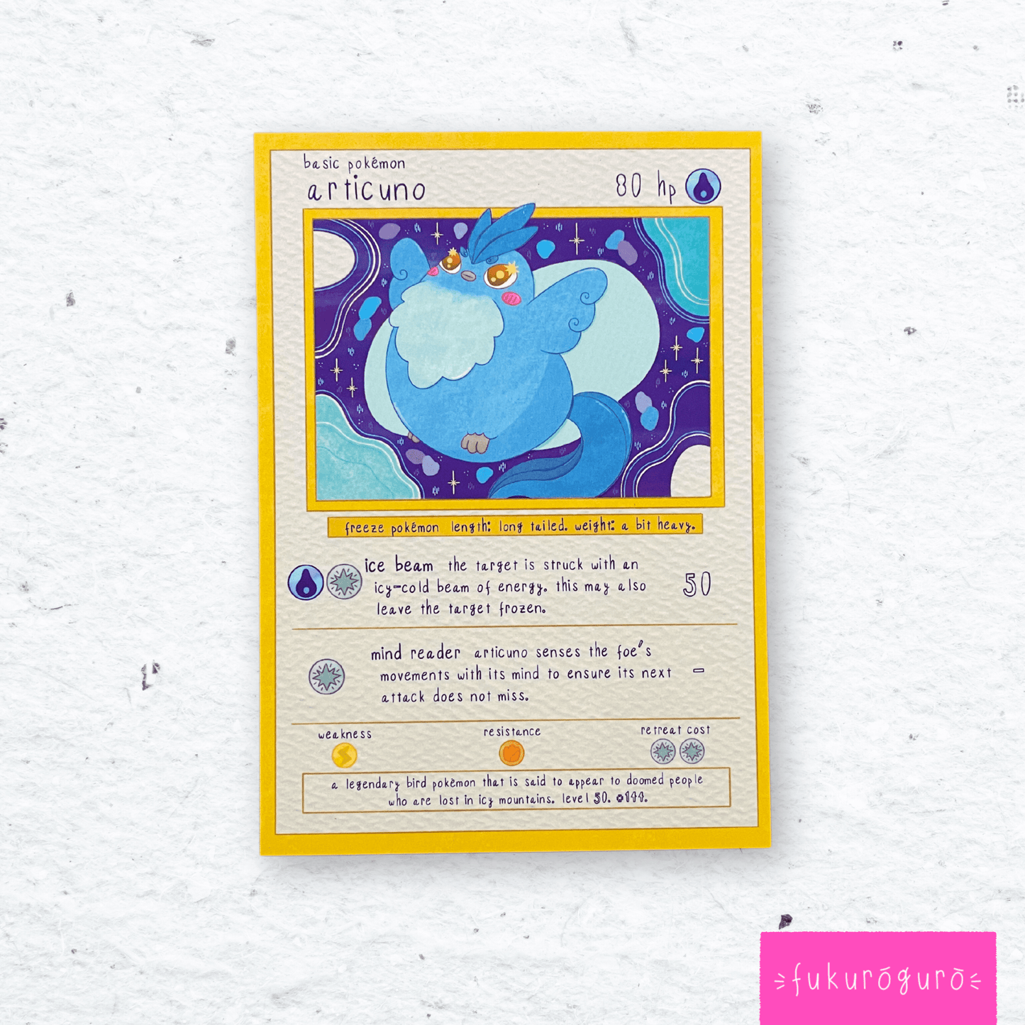 articuno pokémon card art print