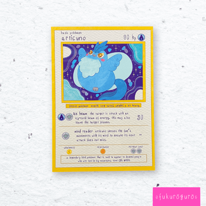articuno pokémon card art print