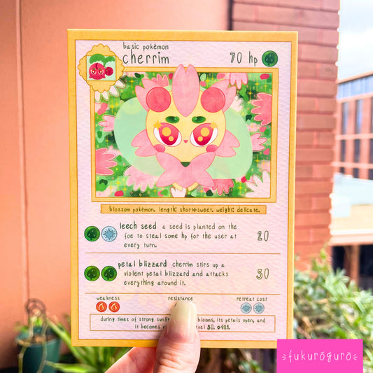 cherrim pokémon card art print