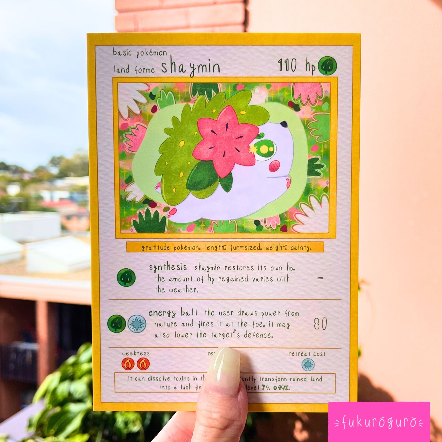 shaymin pokémon card art print