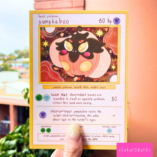 pumpkaboo pokémon card art print