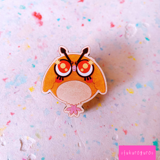 hoothoot wooden pin