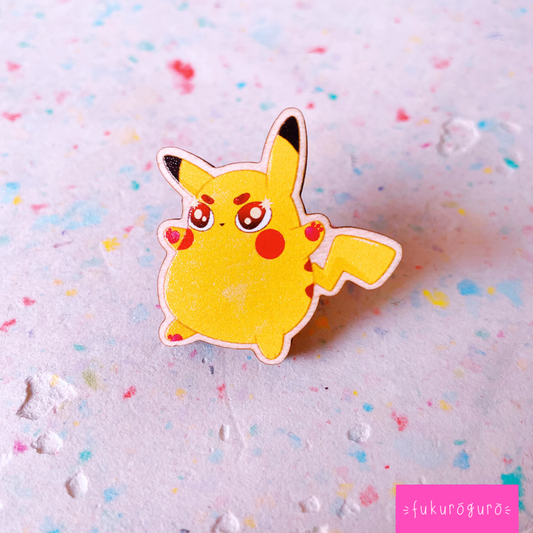 pikachu wooden pin