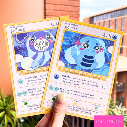 wooper pokémon card art print