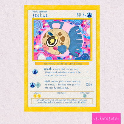 feebas pokémon card art print