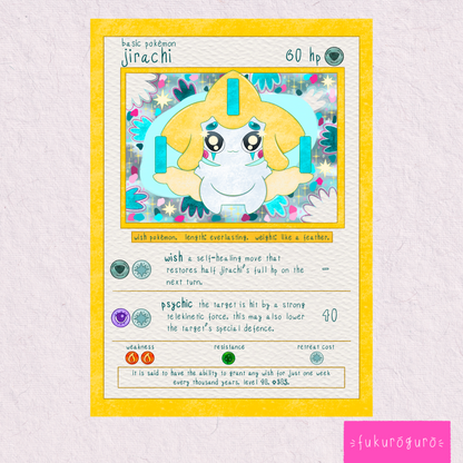 jirachi pokémon card art print