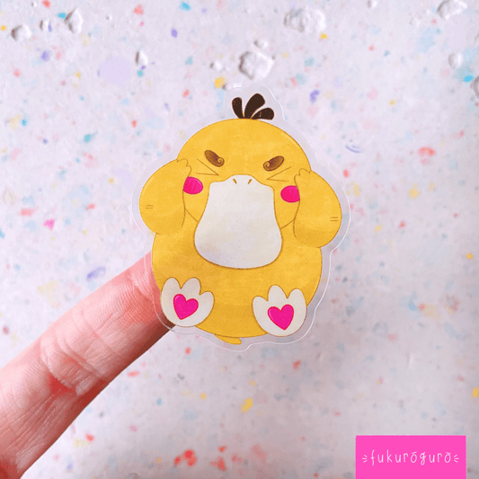 psyduck transparent sticker