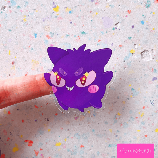 good luck gengar transparent sticker