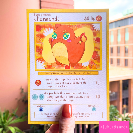 charmander pokémon card art print