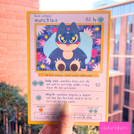 munchlax pokémon card art print