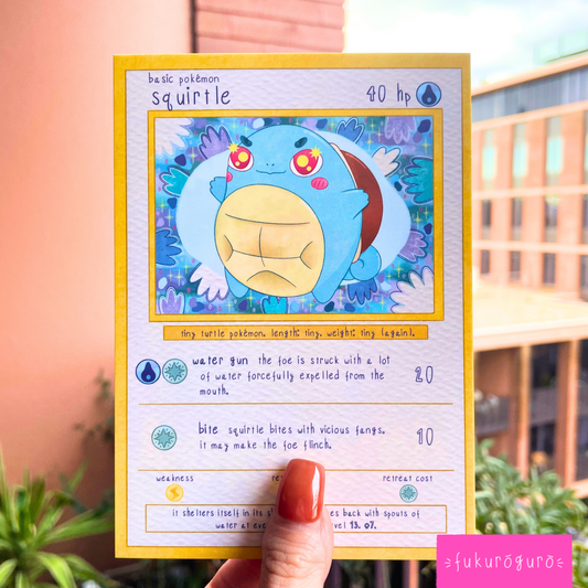 squirtle pokémon card art print