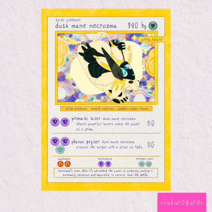 dusk mane necrozma pokémon card art print