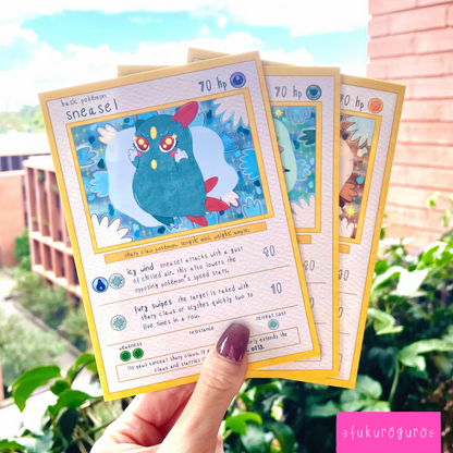 sneasel pokémon card art print