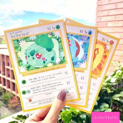 bulbasaur pokémon card art print