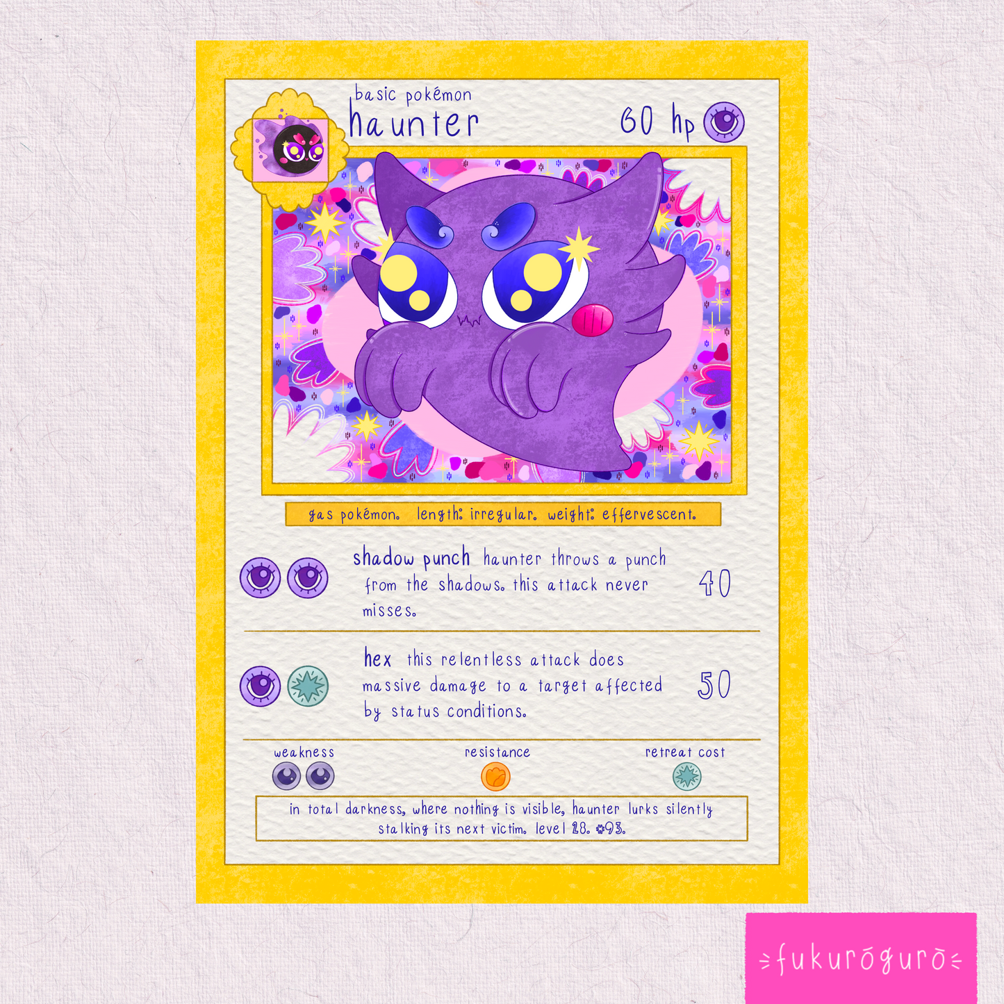 haunter pokémon card art print