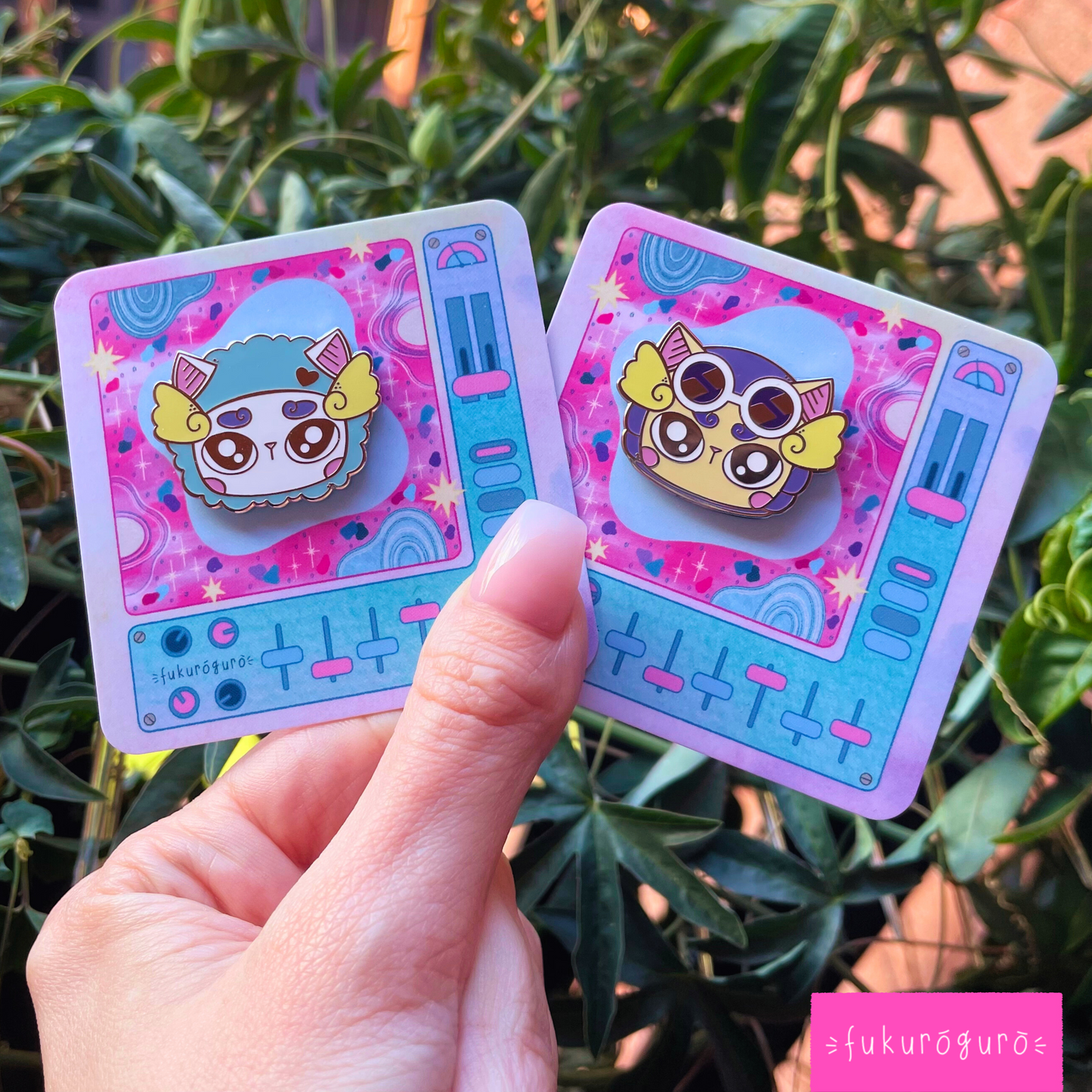 sky angel cat pin