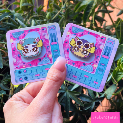 sky angel cat pin