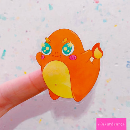 captivating charmander transparent sticker