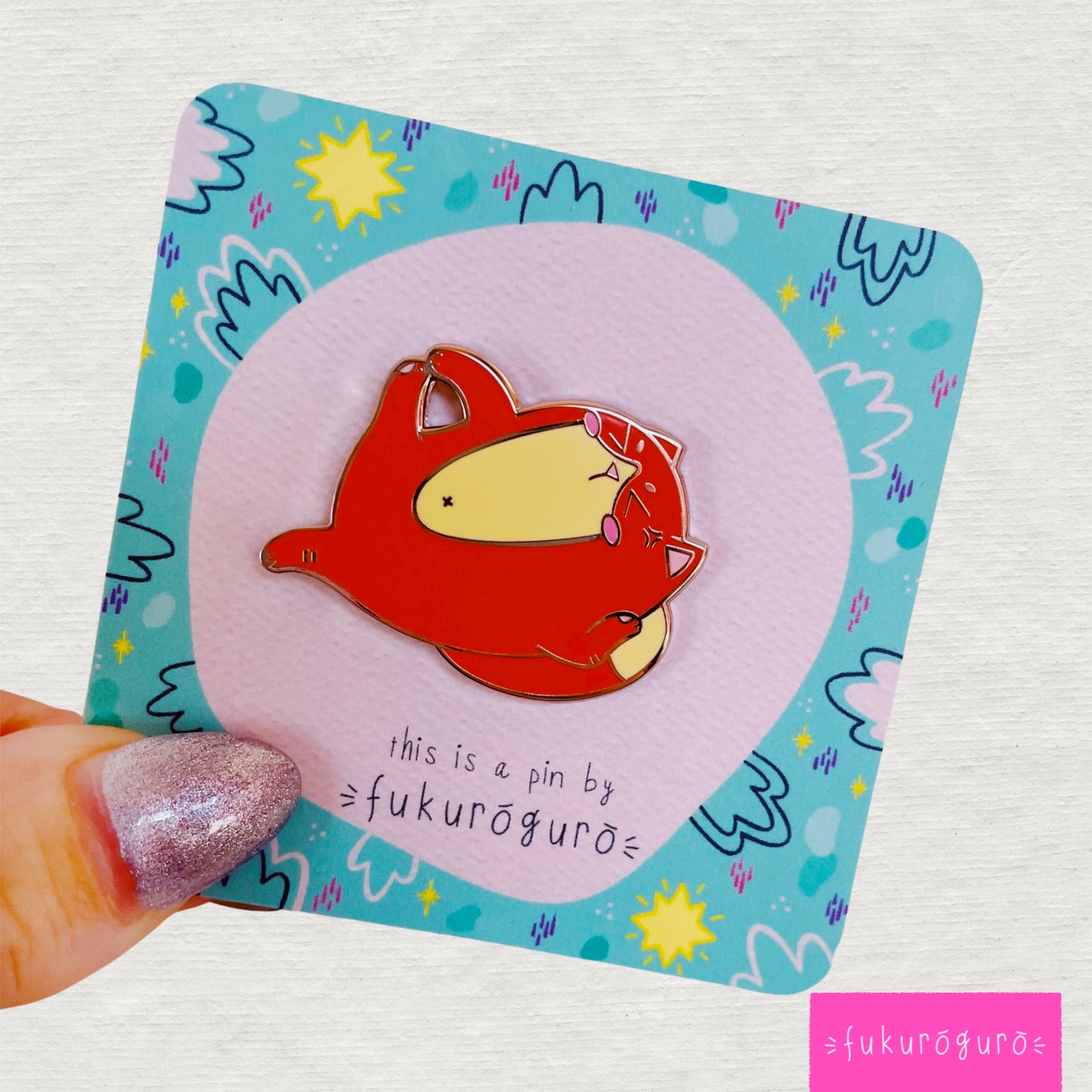 flexible ginger cat pin