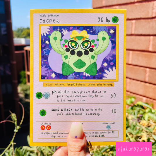 cacnea pokémon card art print