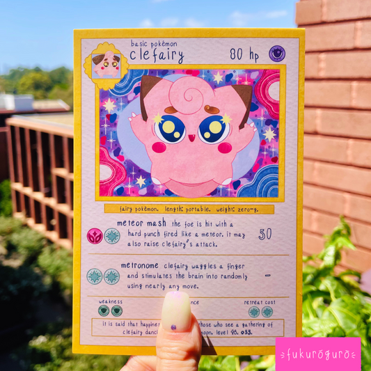 clefairy pokémon card art print